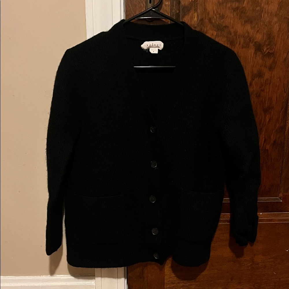 Black Button-Up Cardigan